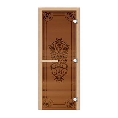 Дверь для сауны, полотно 1835х620, ручка магнит, толщ. 8мм  1.9х0.7 Восток - фото 9018