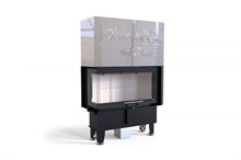 Каминная топка DEFRO HOME INTRA ME BL G SLIM, 8 кВт, 850/478/352мм, угловое стекло слева, гильотина 5014