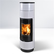 Дровяная печь DELIA EXTRA CERAMIC, чёрный/керамика белая (Thorma) 6815
