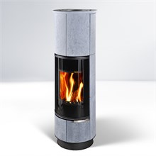 Дровяная печь DELIA PLUS SERPENTINO, чёрный, с аккумулирующими камнями (Thorma) 6821