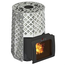 Печь для бани GRILL'D Violet Steel Romb Short Window Max PRO с закрытой каменкой 2225