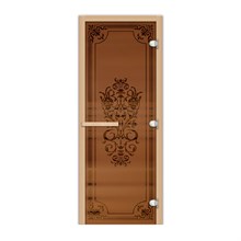 Дверь для сауны, полотно 1835х620, ручка магнит, толщ. 8мм  1.9х0.7 Восток